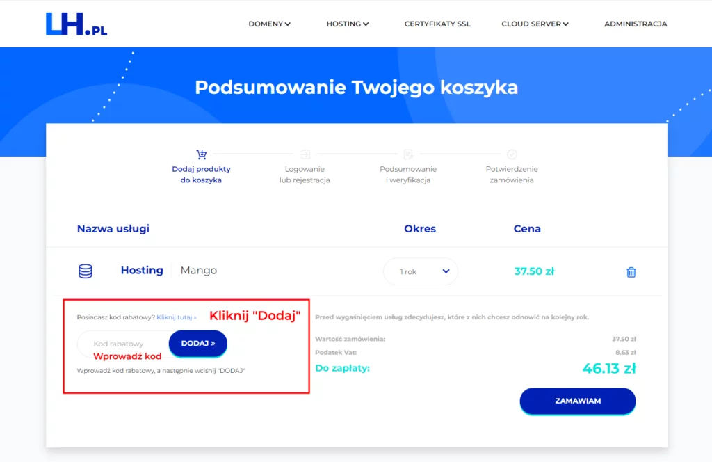 Tańszy hosting w LH.pl, porady, kod rabatowy, rabaty